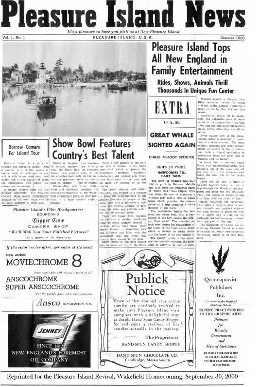 Reprint of Pleasure Island News 1960